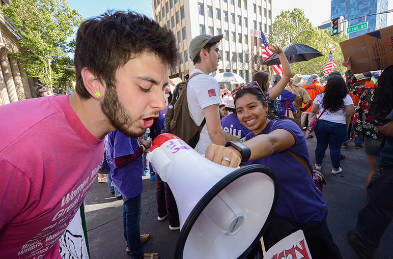 Photo Gallery: May Day Crowds Take to the Streets of San Jose