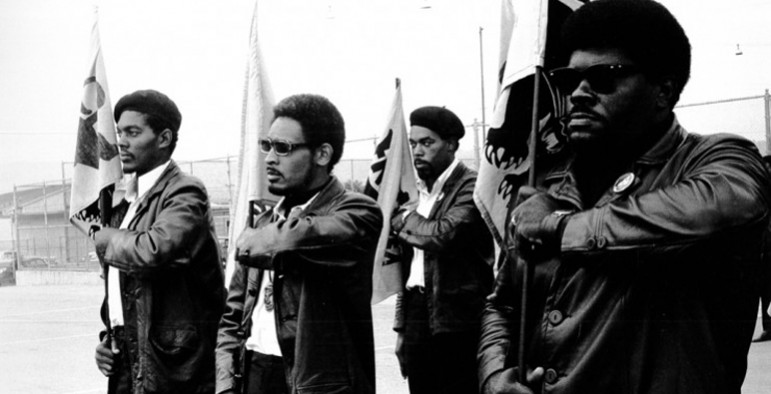 The Black Panthers in Oakland scared the California legislature into passing laws restricting the open carry of loaded weapons. (Photo via ArtPractical.com)