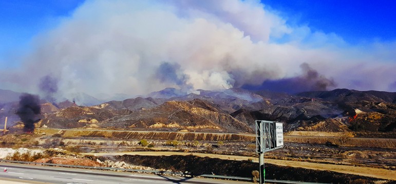 The Sand Fire this July engulged thousands of acres near Santa Clarita. (Photo by PEIEQ, via Shutterstock)