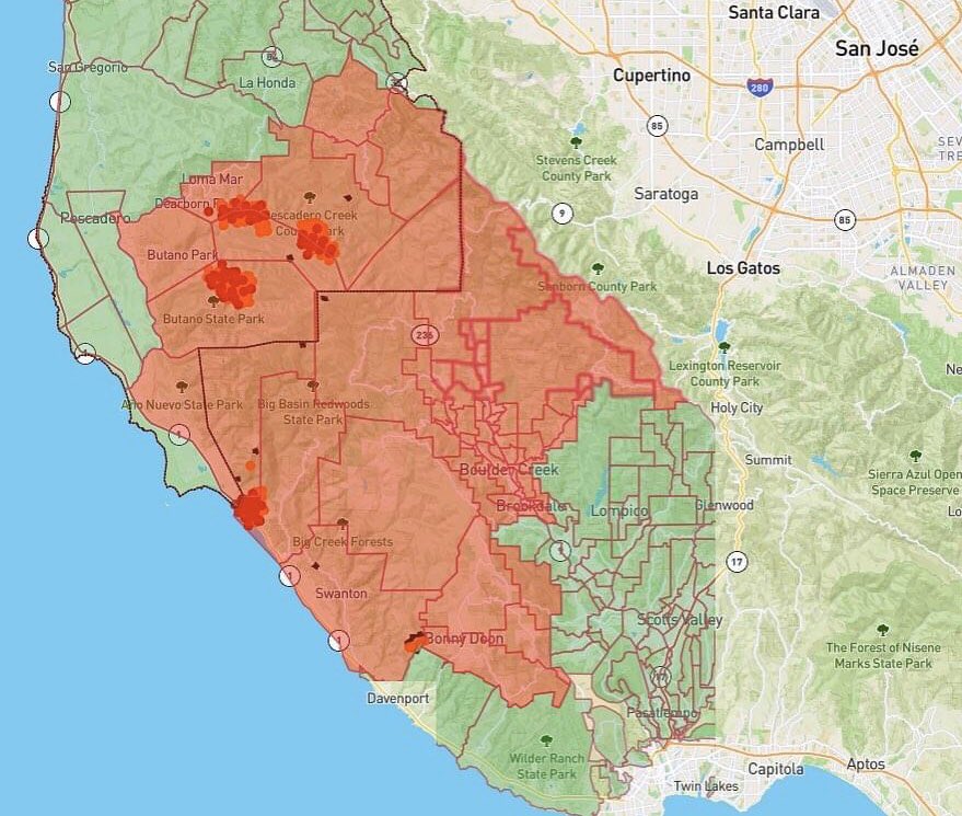 UPDATE Evacuations Now Ordered in Santa Clara County as Lightning