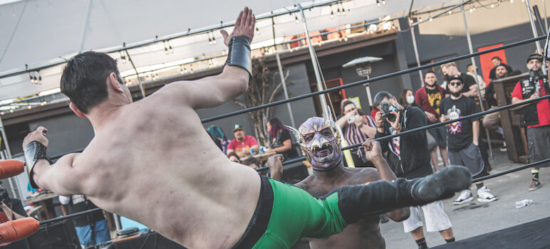 gay men wrestling to submission in san francisco